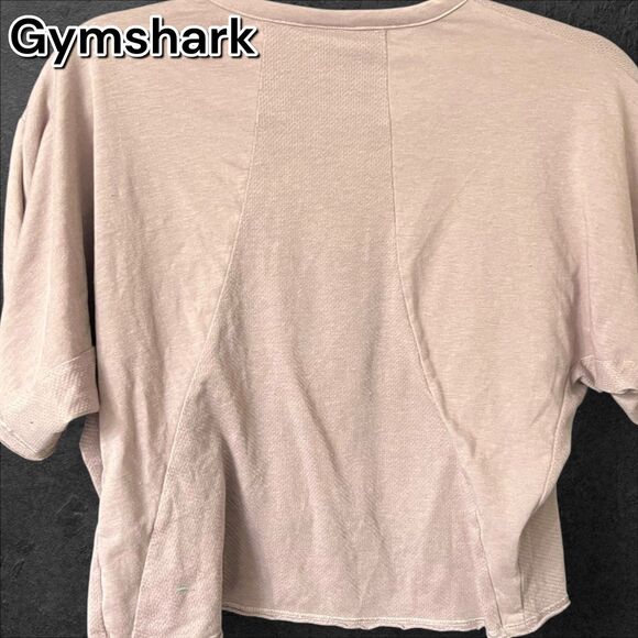 Gymshark Women’s Cropped Short Sleeve Top – Mauve Pink (Size Small) - Picture 3 of 7